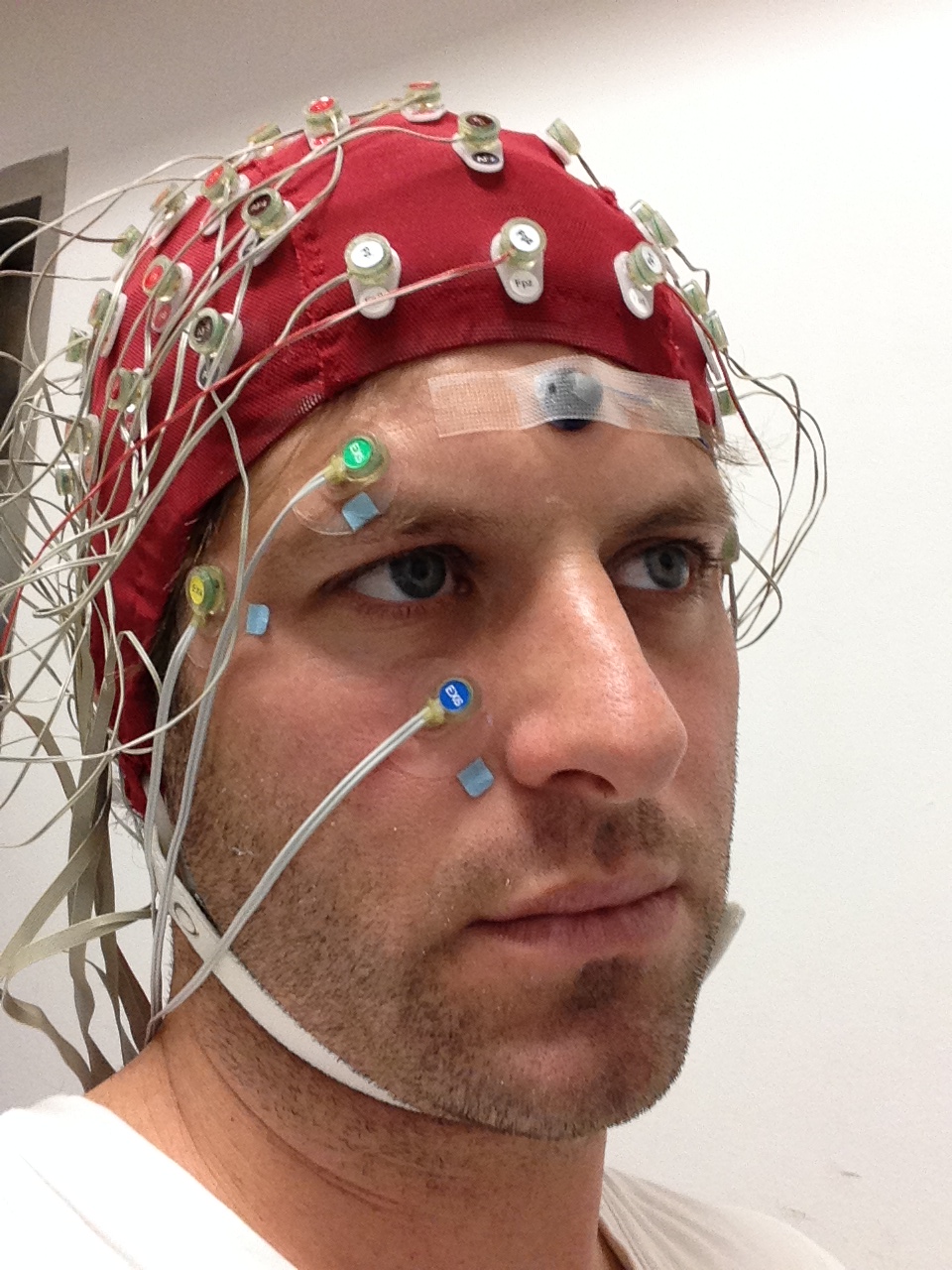 Trevor Kann in EEG lab